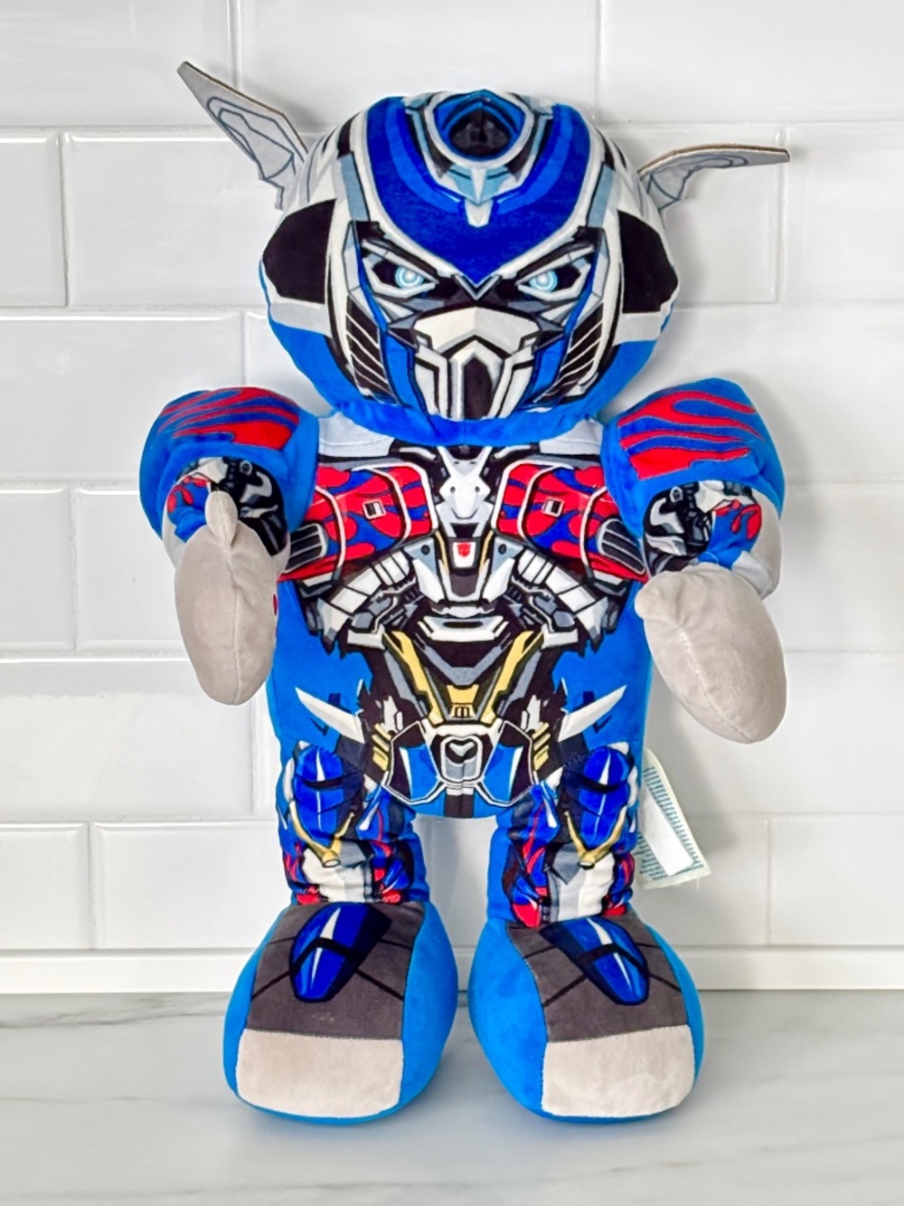 Build A Bear Transformers Optimus Prime Teddy Bear Plush Jointed Stuffed Animal